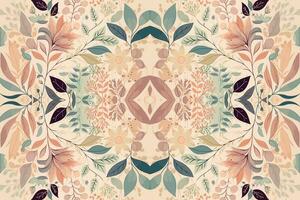Floral seamless pattern pastel tone background. Abstract graphic line modern elegant minimal vintage retro style. Design for fabric texture textile print art background wallpaper tile backdrop. vector