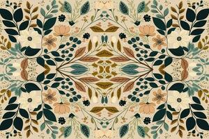 Floral seamless pattern light tone background. Abstract graphic line modern elegant minimal vintage retro style. Design for fabric texture textile print art background wallpaper tile backdrop. vector