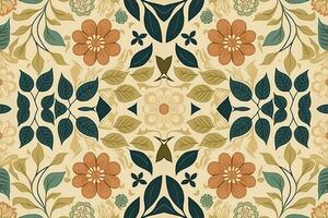 Floral seamless pattern light tone background. Abstract graphic line modern elegant minimal vintage retro style. Design for fabric texture textile print art background wallpaper tile backdrop. vector