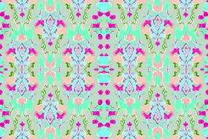 Ikat small floral seamless pattern pastel background. Abstract graphic line modern elegant minimal vintage retro style. Design for fabric texture textile print art background wallpaper tile backdrop. vector