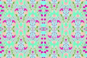 ikat pequeño floral sin costura modelo pastel antecedentes. resumen gráfico línea moderno elegante mínimo Clásico retro estilo. diseño para tela textura textil impresión Arte antecedentes fondo de pantalla loseta fondo. vector