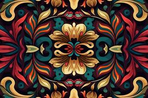 floral sin costura modelo vistoso antecedentes. resumen gráfico línea moderno elegante mínimo Clásico retro estilo. diseño para tela textura textil impresión Arte antecedentes fondo de pantalla loseta fondo. vector