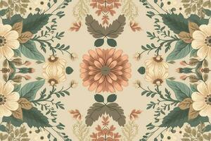 floral sin costura modelo ligero tono antecedentes. resumen gráfico línea moderno elegante mínimo Clásico retro estilo. diseño para tela textura textil impresión Arte antecedentes fondo de pantalla loseta fondo. vector