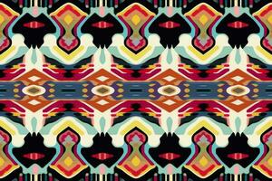 Ikat geometric folklore ornament colorful background. Abstract graphic ethnic traditional folk stripes antique tribal line. Modern elegant minimal retro style. Design for fabric texture textile print. vector