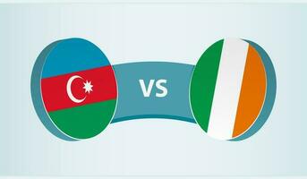 azerbaiyán versus Irlanda, equipo Deportes competencia concepto. vector