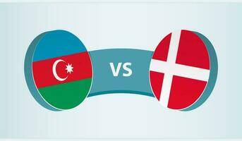 Azerbaijan versus Denmark, team sports competition concept. vector