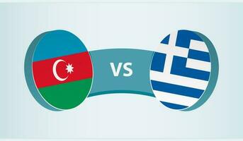 azerbaiyán versus Grecia, equipo Deportes competencia concepto. vector