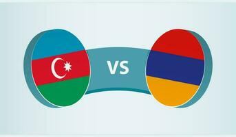 Azerbaijan versus Armenia, team sports competition concept. vector