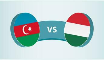 Azerbaijan versus Hungary, team sports competition concept. vector