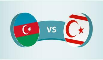 azerbaiyán versus del Norte Chipre, equipo Deportes competencia concepto. vector