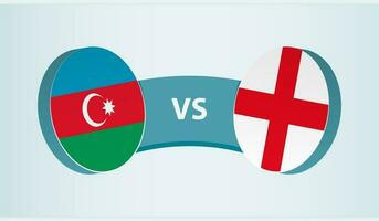 Azerbaijan versus England, team sports competition concept. vector