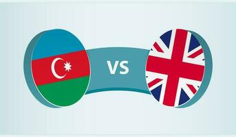 azerbaiyán versus unido Reino, equipo Deportes competencia concepto. vector