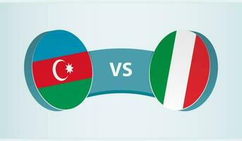 Azerbaijan versus Italy, team sports competition concept. vector