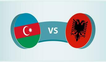 Azerbaijan versus Albania, team sports competition concept. vector