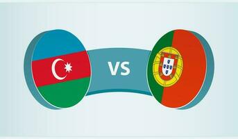 Azerbaijan versus Portugal, team sports competition concept. vector