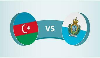 Azerbaijan versus San Marino, team sports competition concept. vector