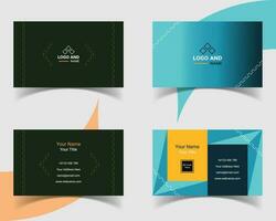 Modern Corporate Business Card Template Design. Double sided and horizontal. vector