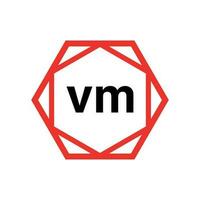 vm empresa nombre inicial letras icono. vm monograma. vector