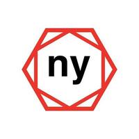 Nueva York empresa nombre inicial letras icono. Nueva York monograma. vector