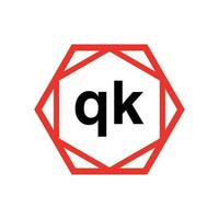 qk empresa nombre inicial letras icono. qk monograma. vector