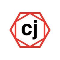 CJ company name initial letters icon. CJ monogram. vector