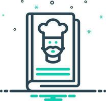 mix icon for cookbook vector