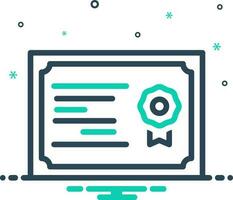 mezcla icono para Certificación vector