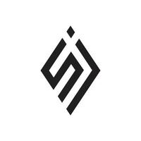 Letter SJ logo. SJ initial monogram logotype. Vector design element or icon