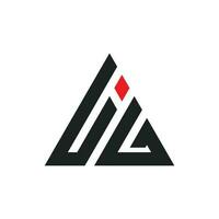 L I G triangle logo vector design illustration