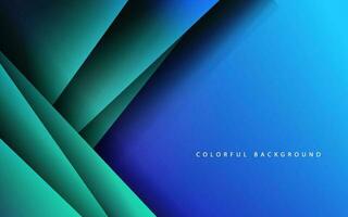 Abstract overlap layer papercut blue color background vector