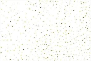 estrellas doradas que caen al azar sobre fondo blanco. patrón brillante para pancarta, tarjeta de felicitación, tarjeta de navidad y año nuevo, invitación, postal, embalaje de papel vector