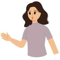 woman talking and gossiping with  friend illustration vector