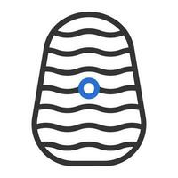 huevo icono duocolor gris azul color Pascua de Resurrección símbolo ilustración. vector