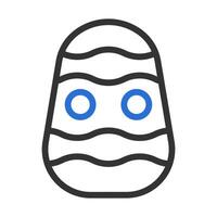 egg icon duocolor grey blue colour easter symbol illustration. vector