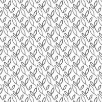 Seamless floral pattern with twigs. Botanical background, repeating prints. Blooming herbs texture design for your design. Hand drawn vector illustration
