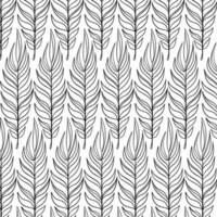 Seamless floral pattern with twigs. Botanical background, repeating prints. Blooming herbs texture design for your design. Hand drawn vector illustration