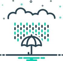 mix icon for rain vector