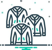 mix icon for jackets vector