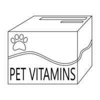 Vitamins, supplements for animals, cats, dogs, animal care. vector