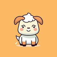 Cute kawaii goat chibi  mascot vector cartoon style