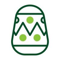 egg icon duotone green colour easter symbol illustration. vector