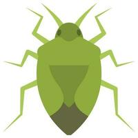 Flat color icon for stink bug. vector