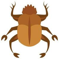 Flat color icon for scarab. vector