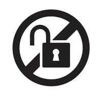 Lock security icon symbol vector image. Illustration of the key secure access system vector design. EPS 10