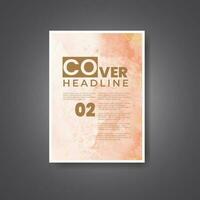 Cover template with watercolor background. Design for your cover, date, postcard, banner, logo. vector