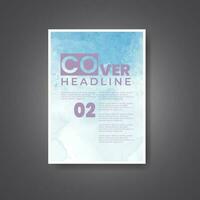 Cover template with watercolor background. Design for your cover, date, postcard, banner, logo. vector