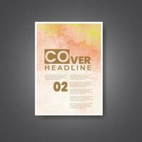 Cover template with watercolor background. Design for your cover, date, postcard, banner, logo. vector