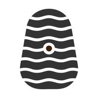 egg icon solid grey brown colour easter symbol illustration. vector