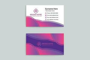 Modern business card template with abstract shape vector