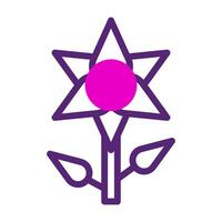 flower icon duotone pink purple colour mother day symbol illustration. vector